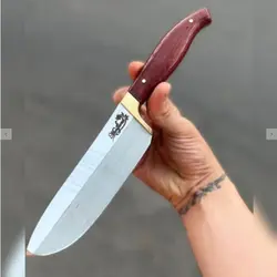 چاقو سلاخی و آشپزی منفرد دسته پادوک تیغه استیل فولادی ضد زنگ