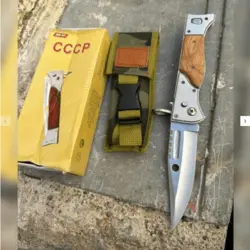 چاقو جیبی کلاش مدل cccp همراه غلاف قابلیت اتصال به سلاح AK 47