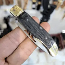 چاقو دسته طرح شاخ گوزن تیغه استیل ضد زنگ