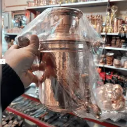 سماور روگازی مسی خالص زنجان چکش کاری شده