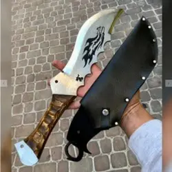 شکاری کشاورز 40 سانت همراه غلاف چرم ضخامت 5میل