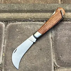 چاقو پیوند زنی مخصوص پیوند درخت تیغه ضد زنگ و تیز و ضامن از پشت