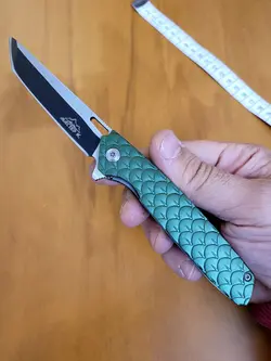 چاقو جیبی نایفز اصلی با کیف و جعبه اورجینال به رنگ سبز کله غازی