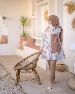 مانتو قلاب بافی نسکافه ای