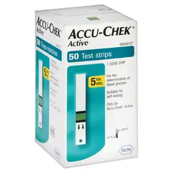 نوار تست قند خون آکیوچک مدل اکتیو بسته 50 تایی Accu chek Active