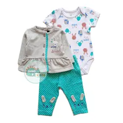 ست 3 تکه جلو دکمه‌دار کد 201003