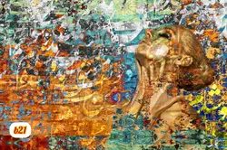 پوستر دیواری چهره و خوشنویسیb21