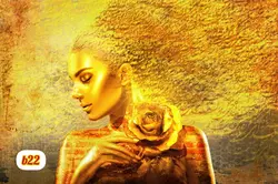 پوستر دیواری چهره و خوشنویسیb22