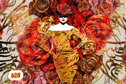 پوستر دیواری چهره و خوشنویسیb28