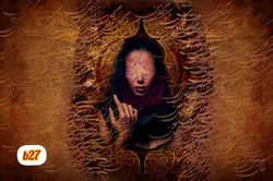 پوستر دیواری چهره و خوشنویسیb27