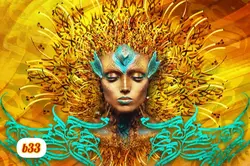 پوستر دیواری چهره و خوشنویسیb33