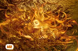 پوستر دیواری چهره و خوشنویسیb32