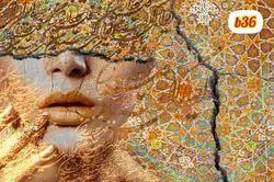 پوستر دیواری چهره و خوشنویسیb36