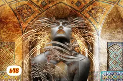 پوستر دیواری چهره و خوشنویسیb48