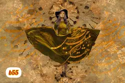 پوستر دیواری چهره و خوشنویسیb55