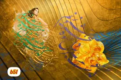 پوستر دیواری چهره و خوشنویسیb51