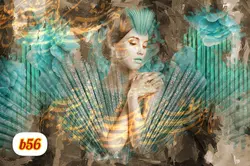 پوستر دیواری چهره و خوشنویسیb56