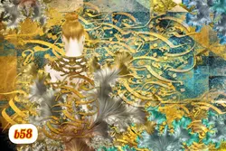 پوستر دیواری چهره و خوشنویسیb58