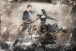 پوستر دیواری چهره و خوشنویسی رمانتیک