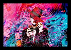 پوستر دیواری زیبا طرح زن و خوشنویسی