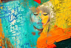 پوستر دیواری جدید چهره و خوشنویسی