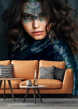 پوستر دیواری مدرن طرح چهره و خوشنویسی