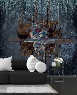 پوستر دیواری خوشنویسی سرمه ای