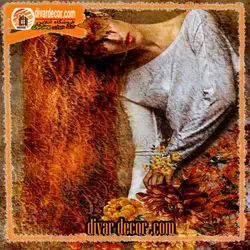 پوستردیواری چهره و خوشنویسی آجری