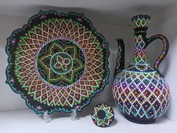 ست گلاب پاش وبشقاب خورشیدی