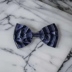 قلاده پاپیون دار مخصوص سگ طرح دار آبی