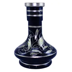 شیشه قلیان عدسی متوسط مشکی