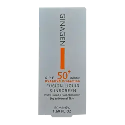 Ginagen SunScreen SPF50 | ضد آفتاب فیوژن واتر SPF50 بی‌رنگ ژیناژن