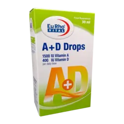 Eurho Vital A+D Drop | قطره ویتامین آ+د یوروویتال