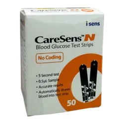 نوار تست قند خون کرسنس 50 عددی | CareSens Blood Glucose Test Strips