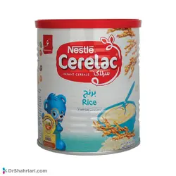 سرلاک برنج به همراه شیر نستله مناسب کودکان از پایان 6 ماهگی 400 گرم
