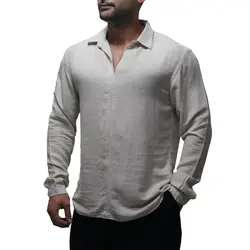 پیراهن لینن یقه شکاری ZARA