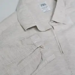 پیراهن لینن یقه شکاری ZARA