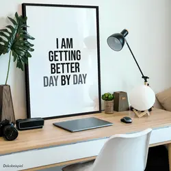 تابلو دکوراتیو مدرن و الهام بخش، مناسب دیوار اتاق بالای میز کار یا میز تحریر