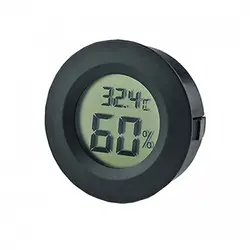 دماسنج و رطوبت سنج پنلی گرد مشکی