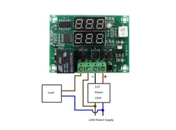 ماژول ترموستات دیجیتال XH-W1219 دارای نمایشگر و کلیدهای کنترلی