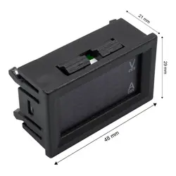 ولت متر و آمپرمتر روپنلی دو رنگ قرمز و آبی 10A – 100V