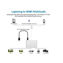 مبدل لایتنینگ به HDMI /VGA/AV مدل 7585C