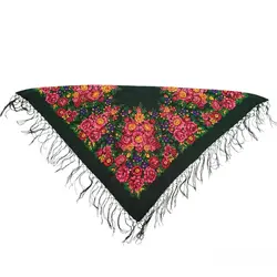 چارقاد یا روسری ترکمنی سنتی طرح پرگل سبز