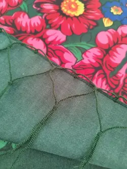 چارقاد یا روسری ترکمنی سنتی طرح پرگل سبز