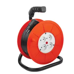 پریز سیار 4 خانه قرقره‌ای کوچک بدون ارت