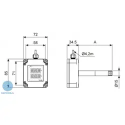 ترانسمیتر دما و رطوبت آتونیکس Autonics THD-DD1-C