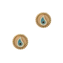 گوشواره مولتی ساین4(چشم ترمه آبی)