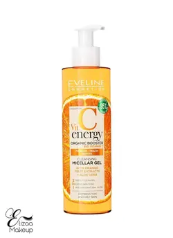 ژل میسلار پاک کننده پوست چرب و مختلط اولاین Eveline Vit C Micellar Gel حجم 200 میلی لیتر