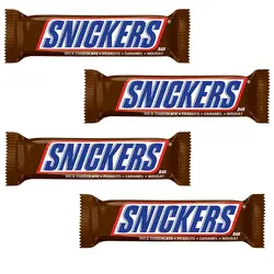 شکلات مغزدار اسنیکرز – 50 گرم بسته 4 عددی