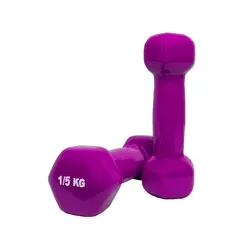 دمبل ایروبیک بانوان 1.5 کیلویی بسته 2 عددی